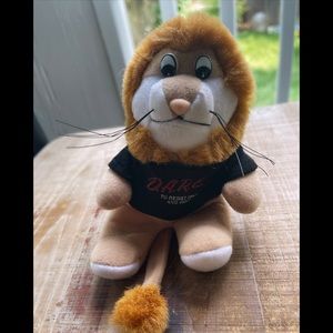 VTG D.A.R.E Lion. 1990’s- 5inch plush stuffed
